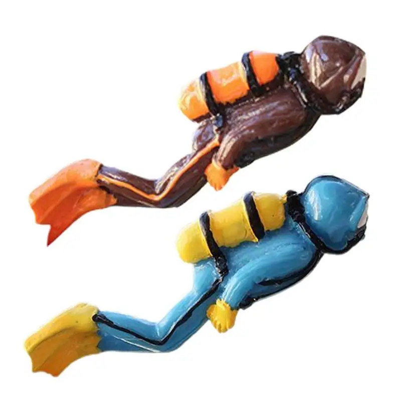 Fish Aquarium Diver Ornaments Decorazioni Per Acquario Mini Diver Simulato Floating Frogman Kawaii Figure In Miniatura Artigianato Decor