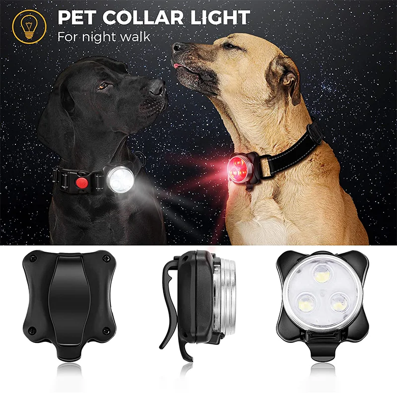 LED Dog Collar Light for for Night Walking Waterproof Dog Lights