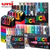 Uni Acrylic Paint POSCA Marker Pen Set PC-5M PC-3M PC-1M Rock Rotuladores Marking Art Pens Graffitti Painting Supplies Paint Pen 1