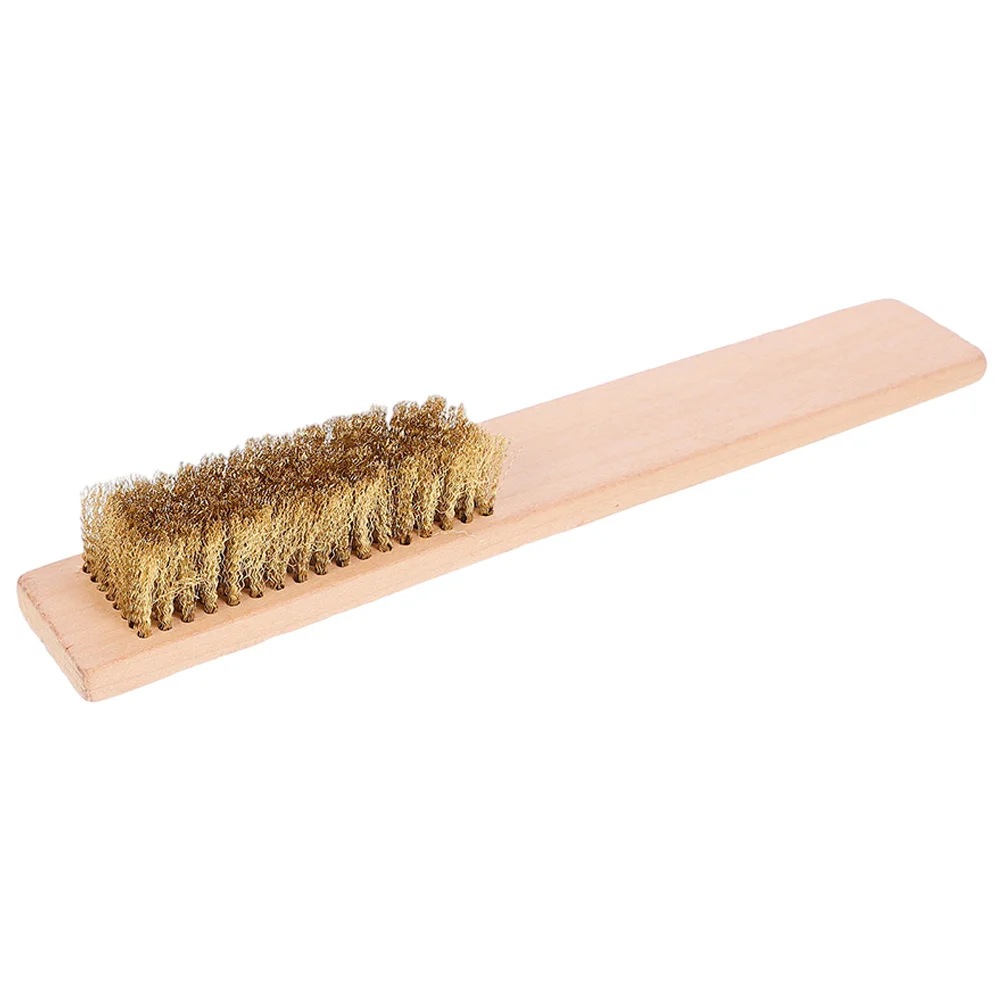цена Copper Bristle Brush Wooden Handle Brush Skiing Board Wax Cleaning Brush for Skateboard