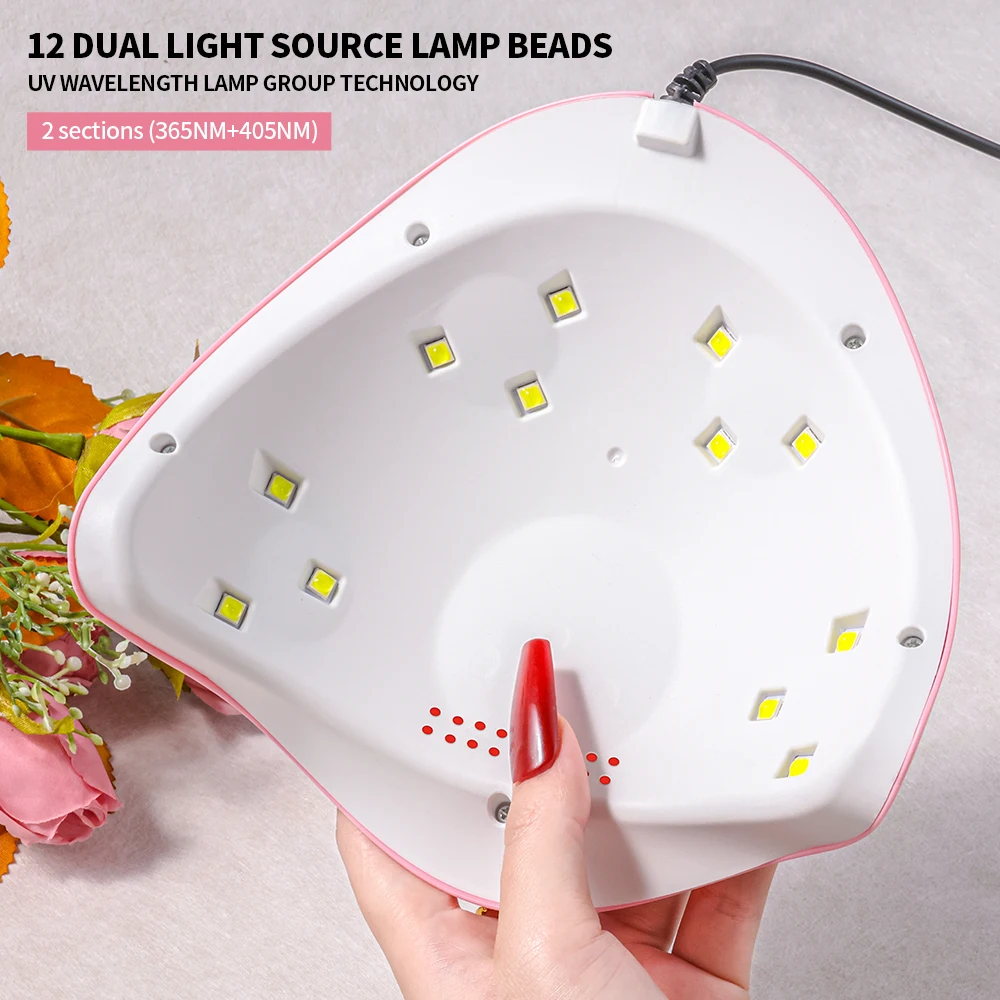 전문가용 UV LED 네일 아트 램프, 네일 젤 경화용 가정용 네일 램프, UV 젤 바니쉬 네일 아트 건조기 장비 도구