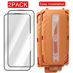 Easy Installation HD Clear Tempered Glass Screen Protector with Dust - Free Box - iPhone 17 Pro Max (Easy to Instal - 2PCS)