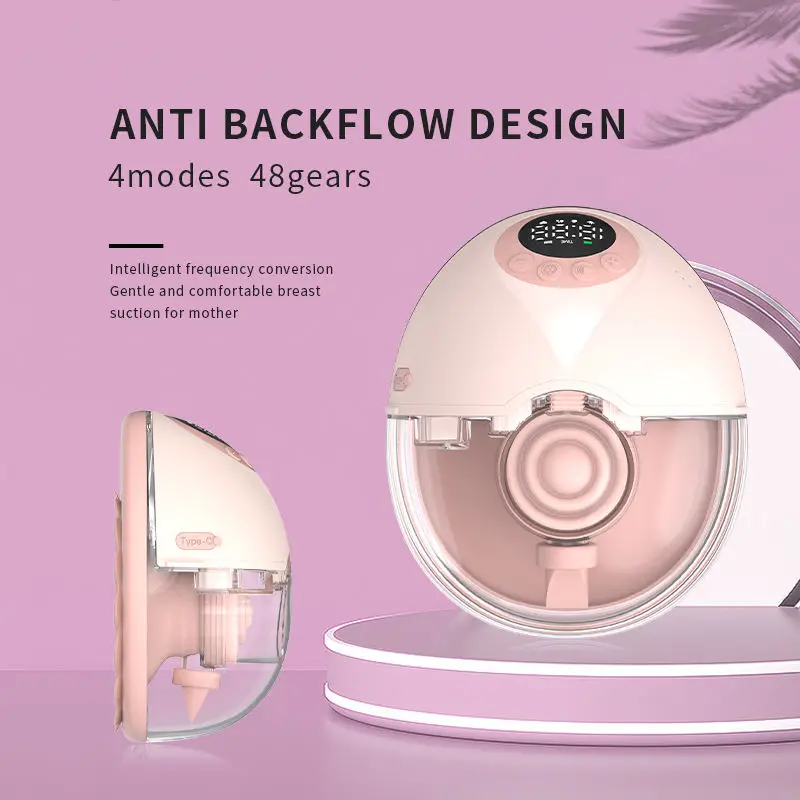 Breast Pump Wearable BPA-Free Wireless Bra Breast Pump with Cordless Bottle Design Wearable Silicone Flange Milk Manual Breast Pump