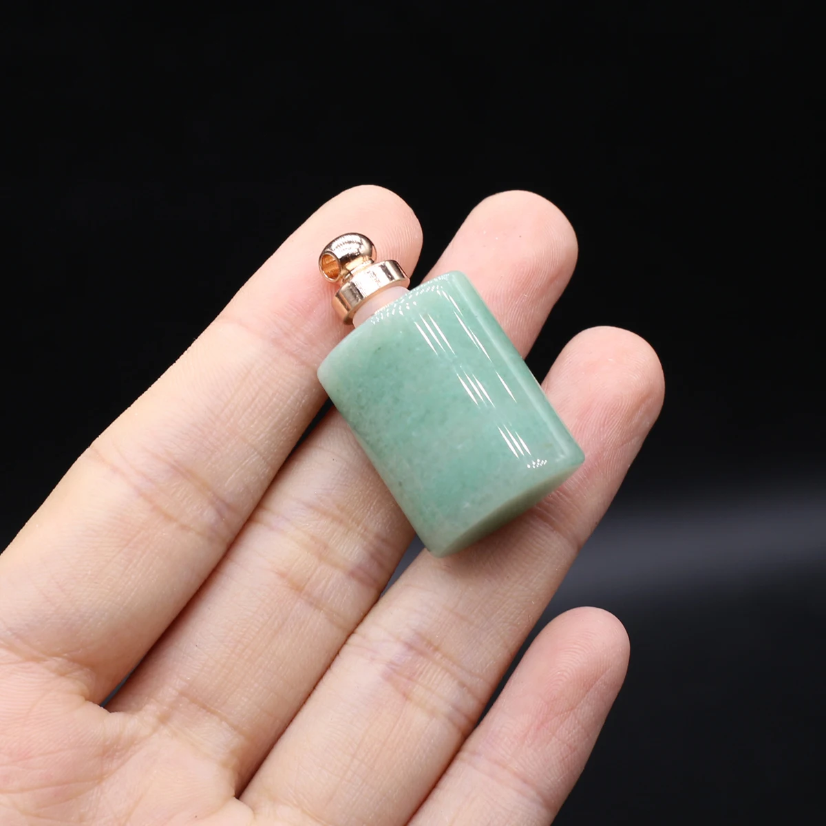 5PCS Wholesale Natural Semi Precious Stone Cylindrical Pendant Perfume Bottle Jewelry Making DIY Necklace Accessories Gifts