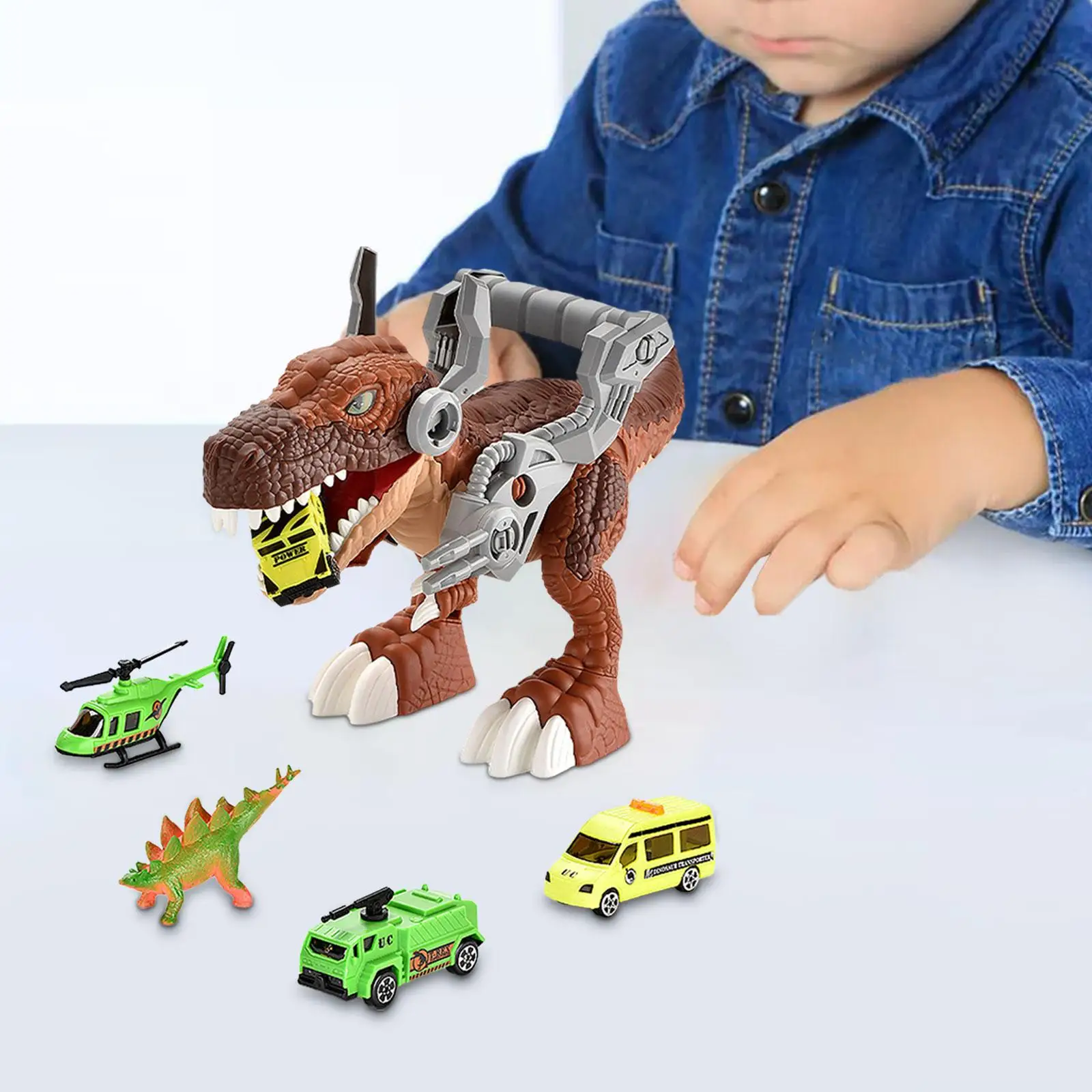 

Dinosaur Carrier Truck Toy Dinosaur Devourer Car Dinosaur Swallow Transport Car Toy Dinosaur Swallowing Vehicle for Male Kids