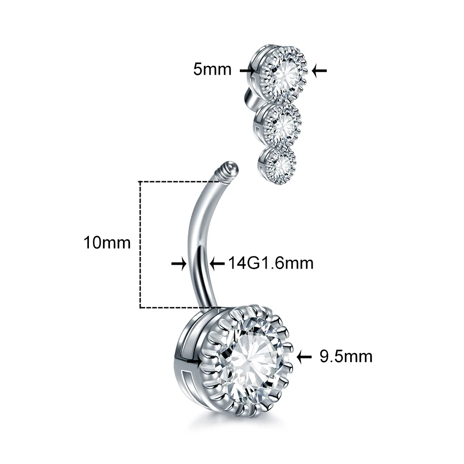 Belly Button Rings Piercing Jewelry Body Piercing Earrings Ear Piercing Jewelry Metal Jewelry 1PC