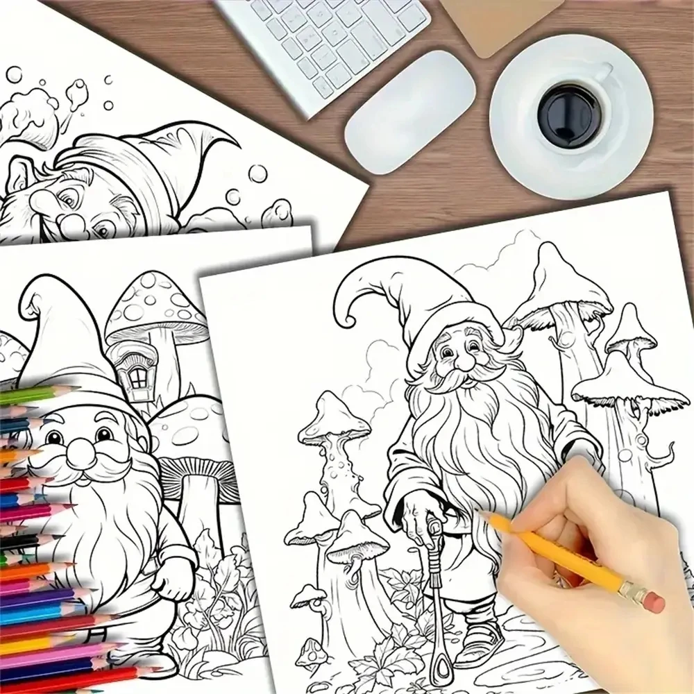 1pc Art Coloring Book 22 Page Coloring Books Gift For Birthday Party Relieve Stress Kill Time Graffiti Painting Drawing Art Book 6