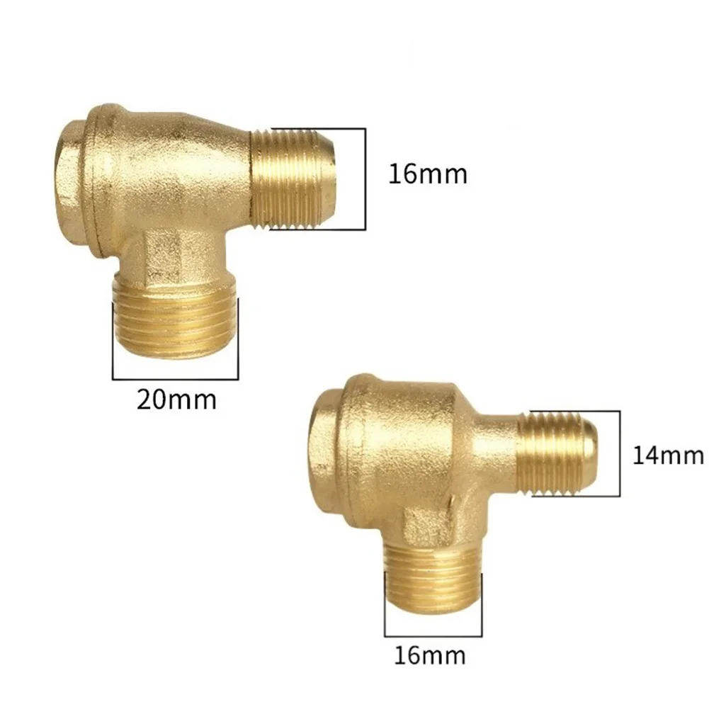 Air Compressor 2-Port Brass Male Threaded Check Valve Connector Tool Air Compressor Check Valve For Direct Air Compressor