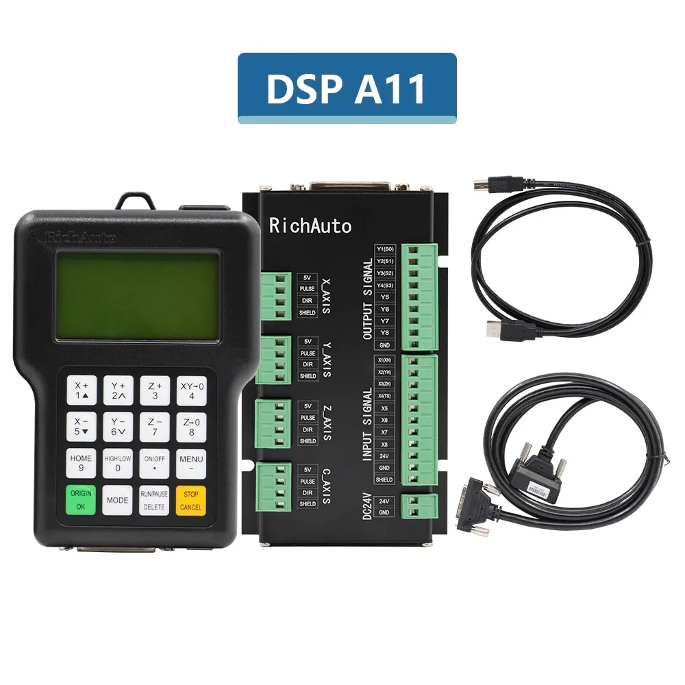 

RichAuto-DSP A11 CNC A11E/S/C Motion Controller 3 Axis Remote Control For CNC Engraving And Cutting Chinese And English Panels