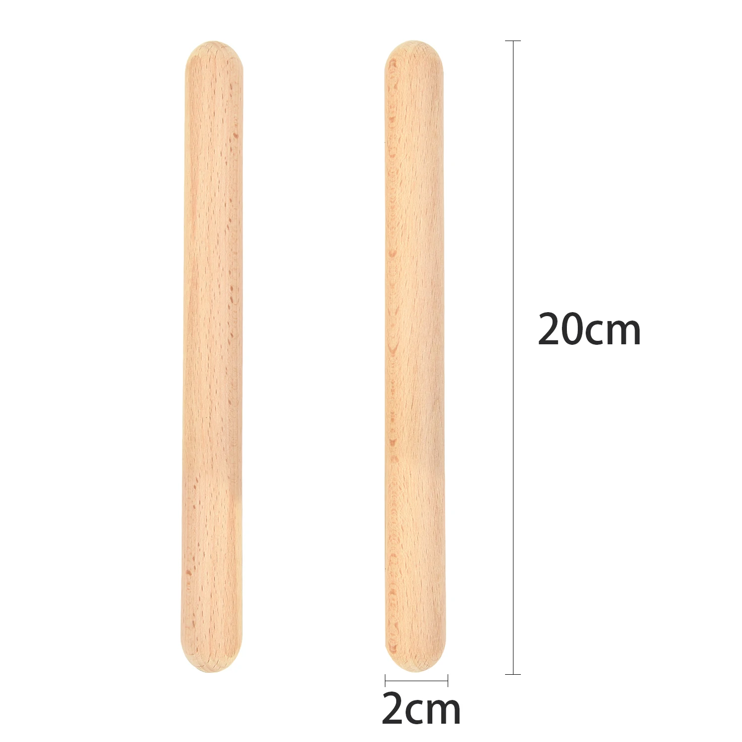 Description Picture 2 of item2023new Drum Sticks 20cm Hard Wood Percussion Drumsticks Rhythm Percussion Learning Education Toddler Music Instrument Part
