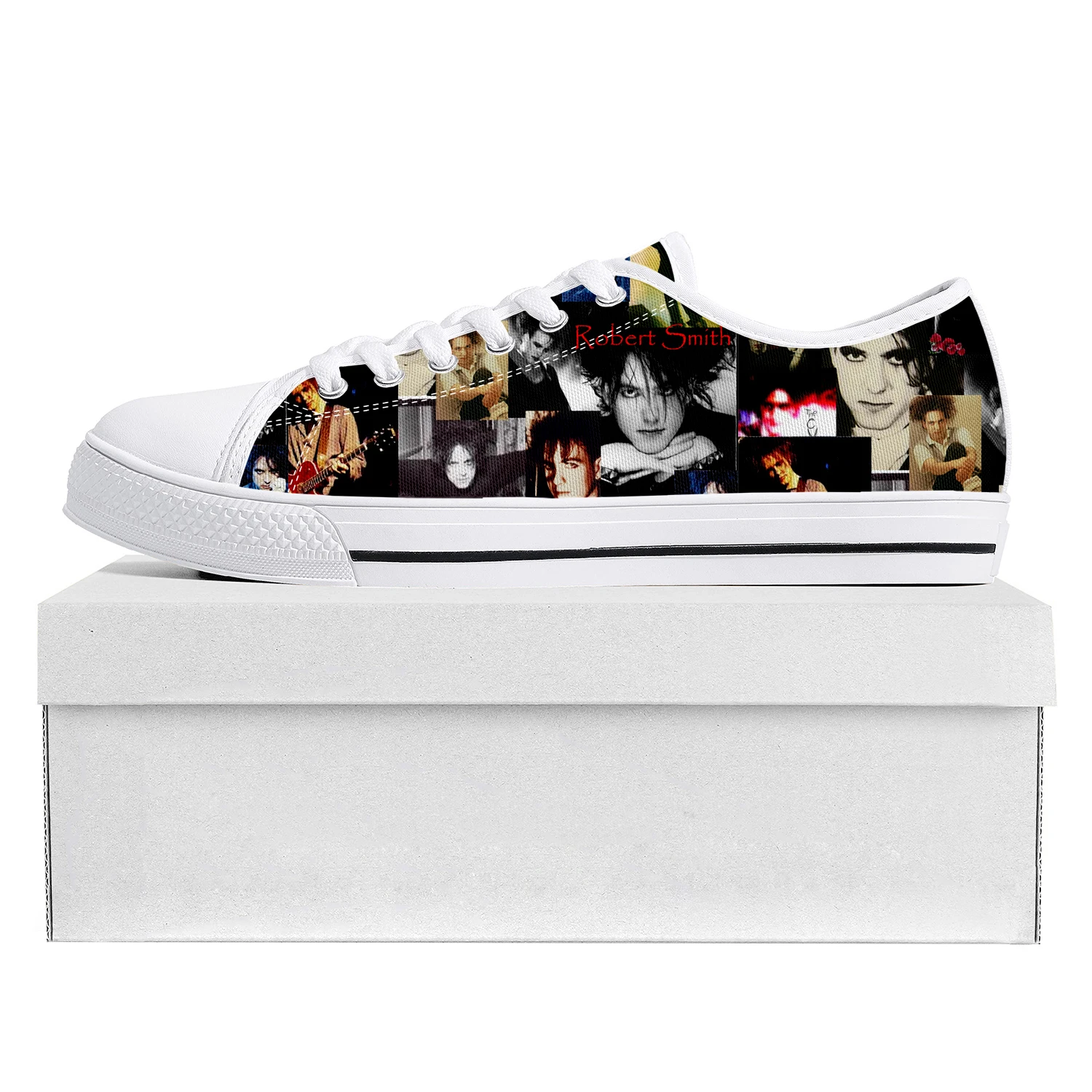 

Cure Rock Band The Robert Smith Low Top High Quality Sneakers Mens Womens Teenager Canvas Sneaker Couple Shoes Custom Shoe White