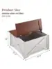 Karl Home Square Coffee Table With Storage Farmhouse Rustic White Coffee Tables For Living Room Wood Center Table With H 2