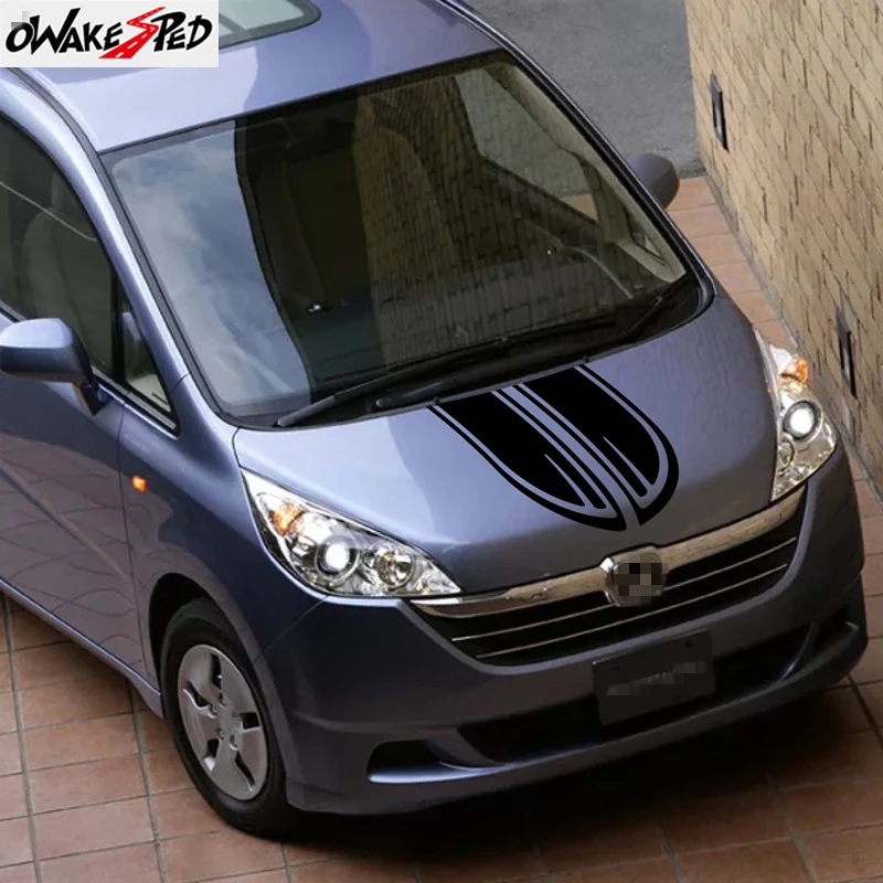 

Наклейка на капот автомобиля для-Honda Step Wgn MVP Декоративная Виниловая наклейка на крышку двигателя гоночные спортивные полосы аксессуары на заказ