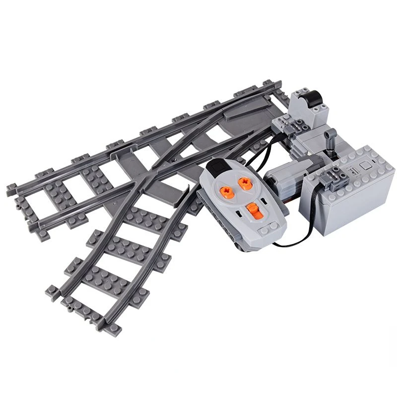 

City Train, Rail Train, MOC Building Blocks, Remote Control Track Changing Device, DIY Assembled , Kids Educational Toys