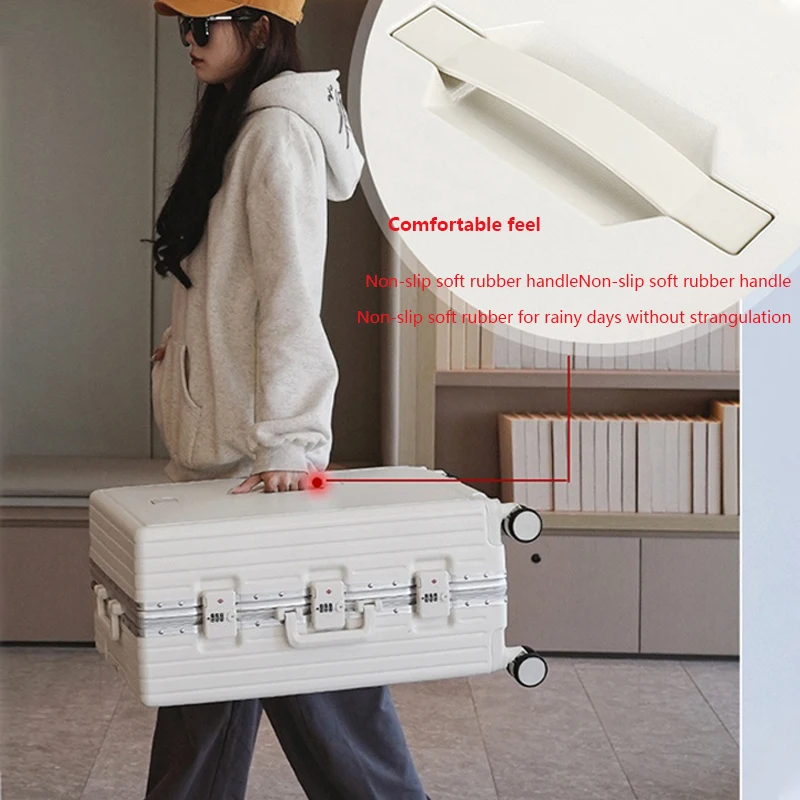 Aluminium Frame Cabin Suitcase With Cup Holder And Mute Wheels_voghion.com