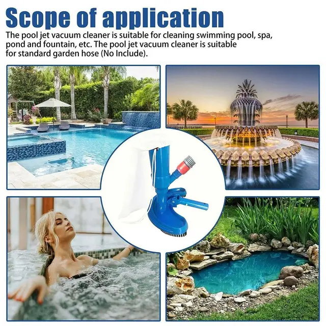 Úszómedence Porszívó Medence Kefe Tisztító Szerszámok A Tó Szökőkúthoz Szívófej Kültéri Spa Fogantyúval H1X2 - Image 3