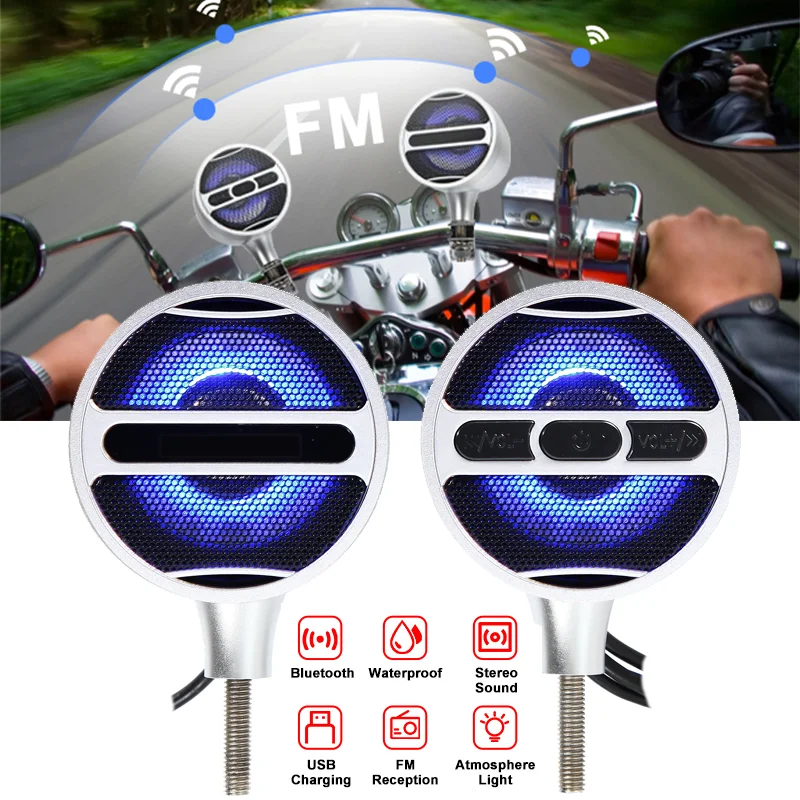 Motorcycle Bluetooth Speaker Reviews 3 Inch Motorcycle Bluetooth Speaker Moto Audio MP3 FM Radio Player