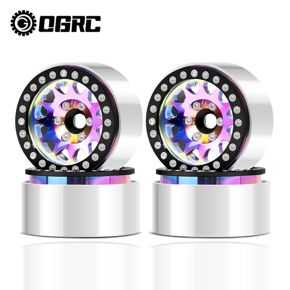 thumbnail image 2 of LAFEINA 1.9" Aluminum Beadlock Wheels -10mm Offset | 4-Pack RC Crawler Rims For SCX10 TRX4 VS4-10 | Blue Anodized 2 of 12