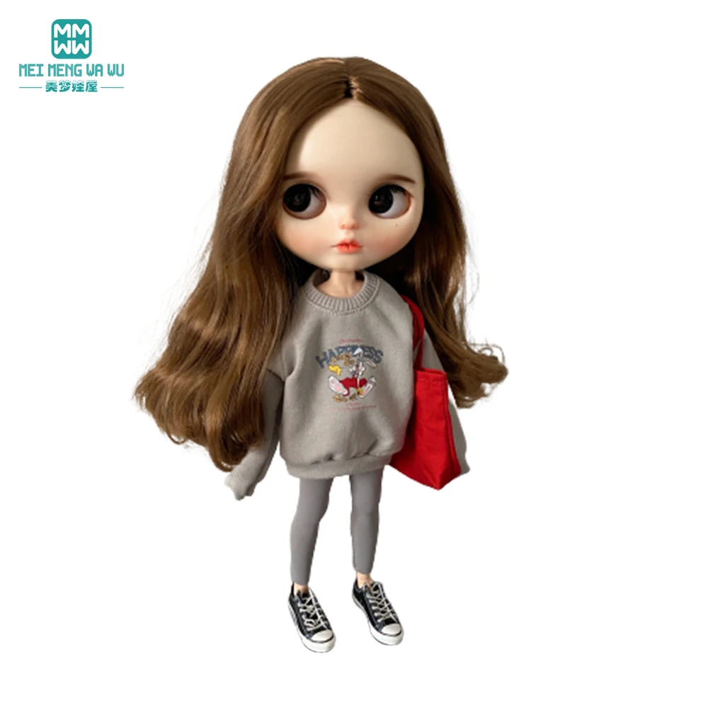 28-30cm Blyth Azone OB22 OB24 Doll Clothes Fashion Denim jacket jersey sweatshirt Leggings