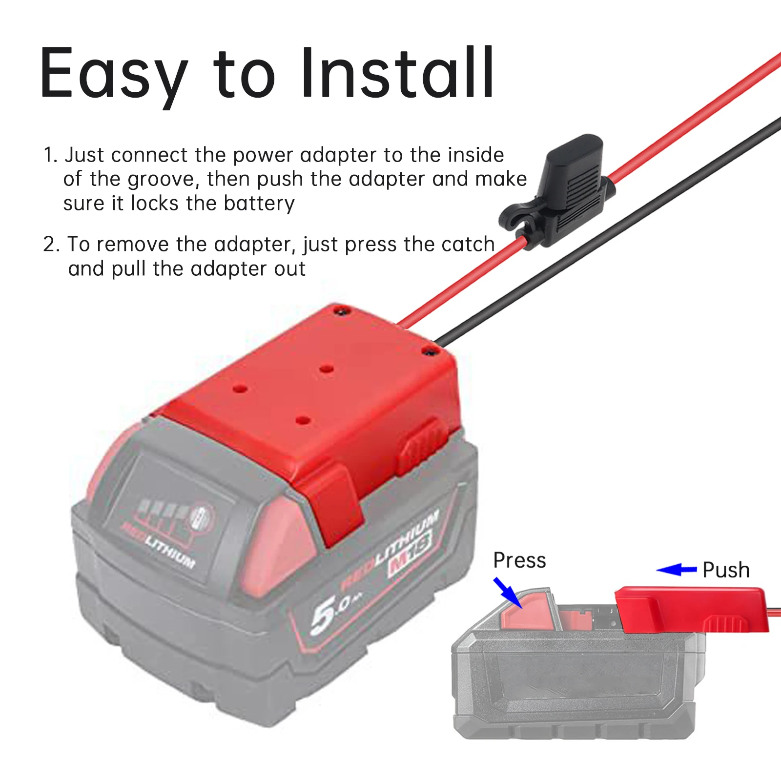 M18 Power Wheels Adapter 2-Pack Milwaukee M18 To Power Wheel