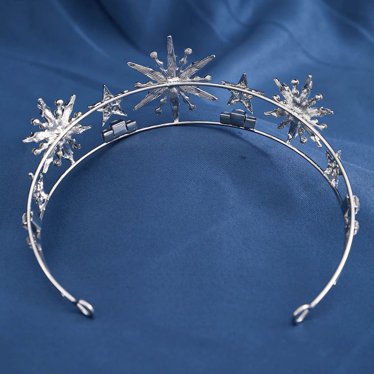 Trendy Gold Silver Color Crystal Rhinestone Tiaras And Crowns Stars Plate Princess Diadems Wedding Hair Accessories