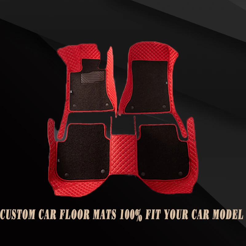 

Custom Double Diamond Layer Anti-slip Car Floor Mats For Cadillac XT5XT4 XT6 ATSL CT4 CT5 CT6 CT CTS Car Accessories CarpetCover