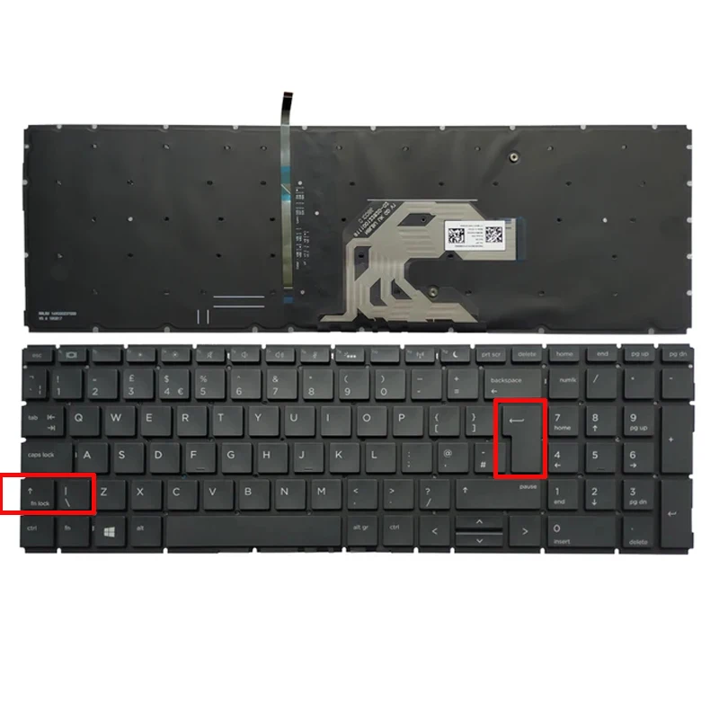Tastiera Retroilluminata Del Regno Unito/Senza Retroilluminazione Per Hp Probook 450 G6 455 G6 455R G6 450 G7 455 G7 455R G7