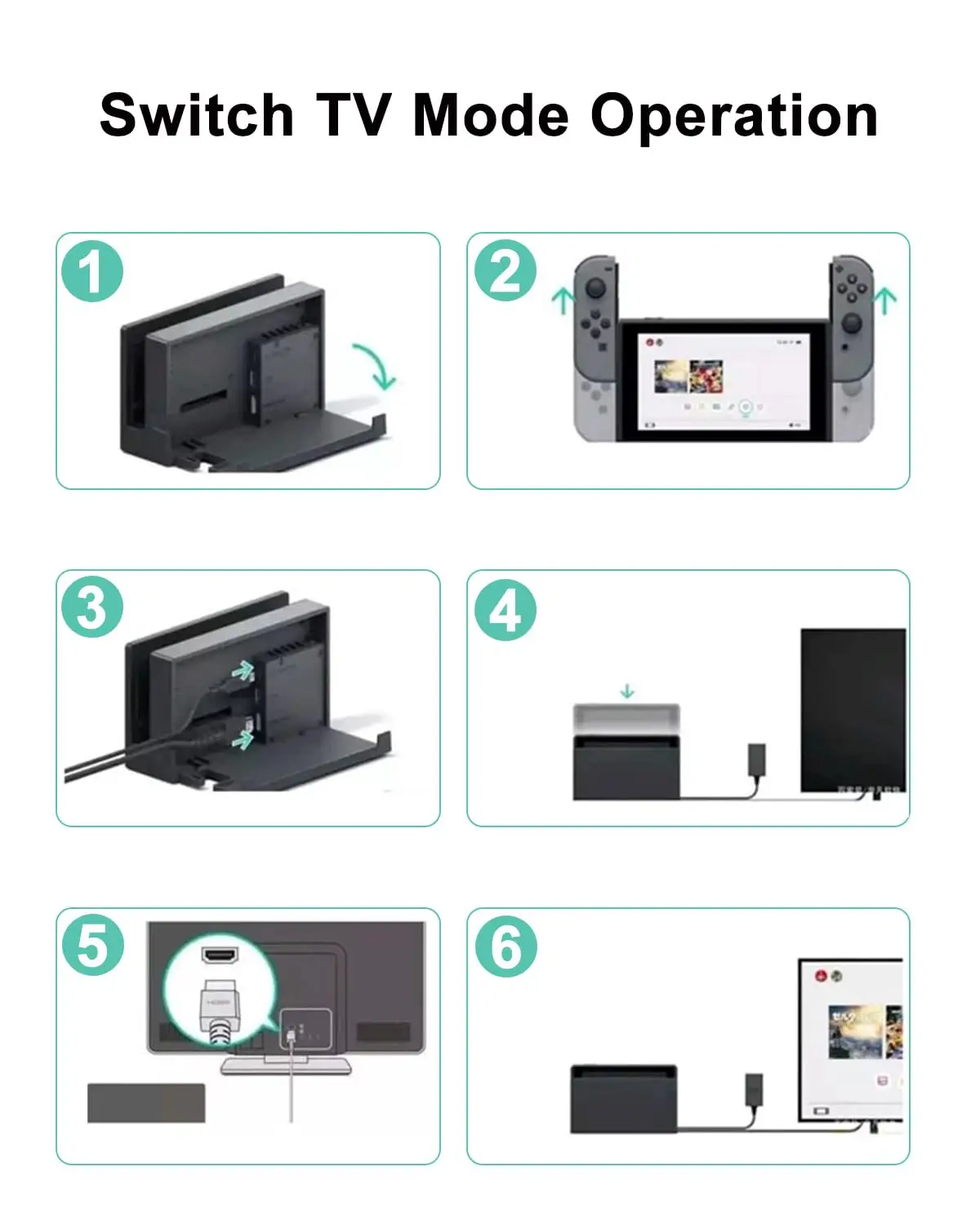 Tv Mode Nintendo Switch Hdmi Tv Switch Dock For Nintendo Switch