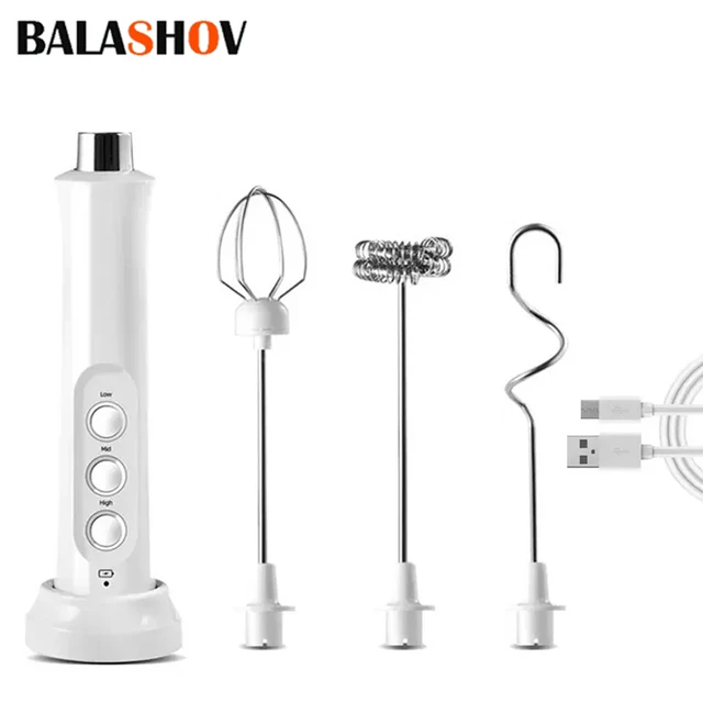 Schiuma di latte wireless USB ricaricabile portatile Macchina per schiuma elettrica 3 velocità per latte Cappuccino Mixer frusta per caffè al cioccolata calda 1