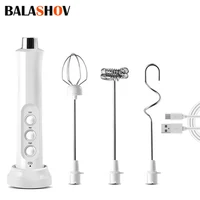 Wireless Milk Foam USB Rechargeable Handheld Electric Foam Maker 3 Speeds for Latte Cappuccino Hot Chocolate Coffee Whisk Mixer 1