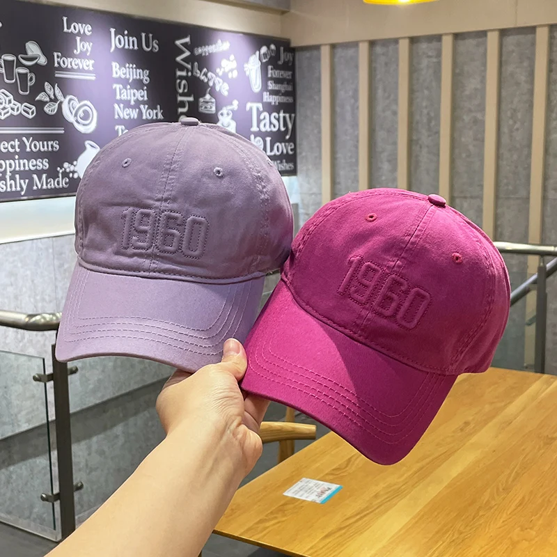 

2023 Fashion baseball cap female spring and summer three-dimensional embroidery alphabet cap men's hat tide new show face small