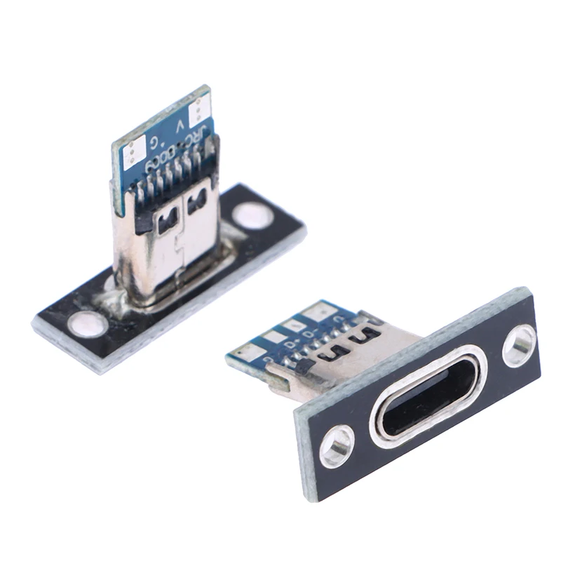 Type C Connector USB 3.1 Type C Socket Screw fixing plate 2Pin 4Pin Female Jack Charging Port 10pcs