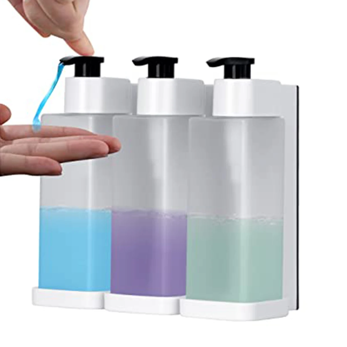 Wall Mounted Soap Bottle Dispenser Holder for Soap, Shampoo, Conditioner,  or Lotion Bottle (1-1/8 Hole)