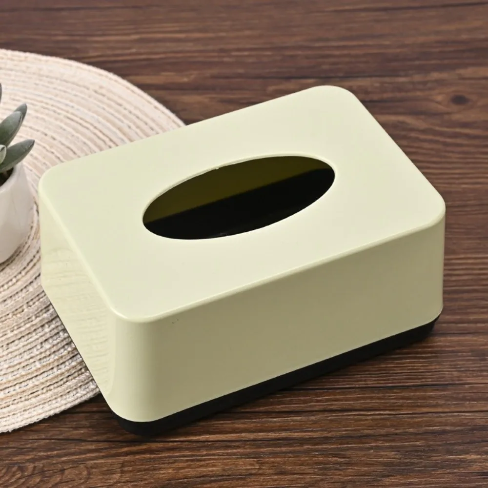 Neue Plastik-Taschentuchbox Quadratisch Einfarbig Papierhandtuchbox Langlebige Taschentuchbox für den Hausgebrauch – Detail 9
