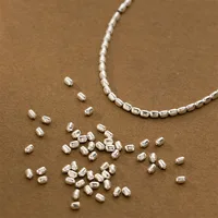 5pcs/Lot 925 Sterling Silver Triangle Geometry Small Loose Beads 4x3mm Handmade Bead Spacers Bracelets DIY Jewelry Accessories 1