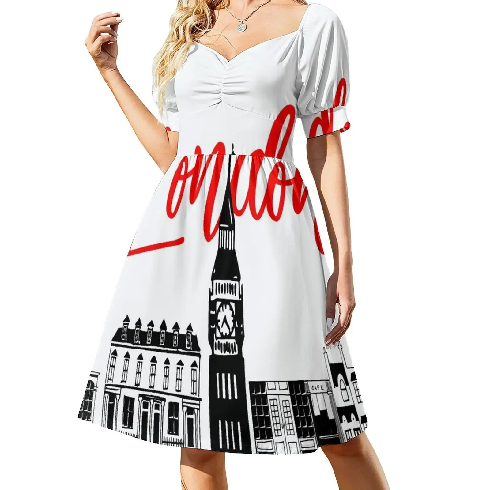 thumbnail image 1 of Vestido de verano de manga corta para mujer de LONDON CITY, vestido de noche, 1 of 8