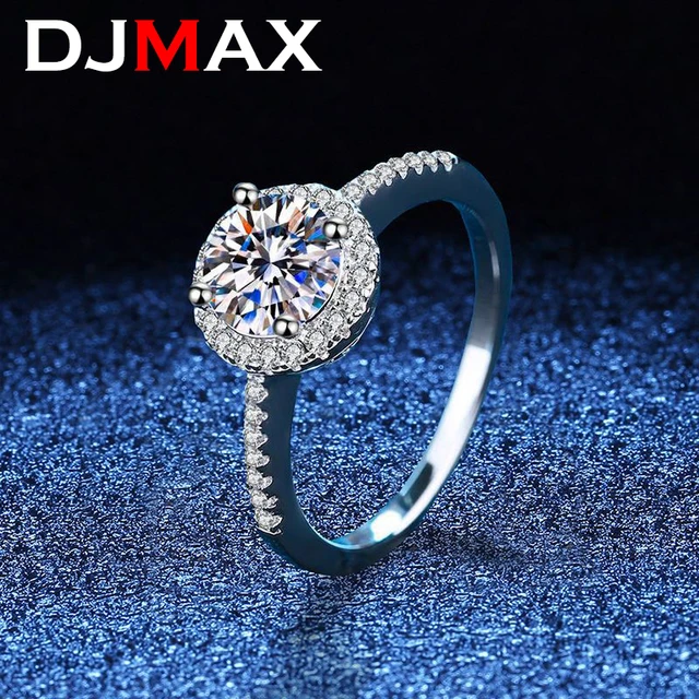 Buy SAMIOVJ1ct 1.5ct 2ct Moissanite Engagement Rings for Women, D Color  Round Solitaire Lab Diamond Ring 18K White Gold Plated 925 Sterling Silver  Wedding Promise Rings Size 4-11 Online at desertcartINDIA