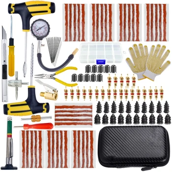 Kit de réparation de pneus de voiture, outils de bouchon de crevaison, urgence pour bandes de pneus universelles, Kit d’outils de réparation de colle