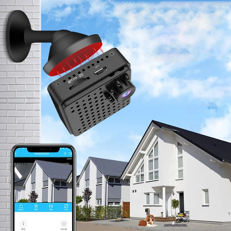 울트라 HD 1080P 카메라, 야외 스포츠 항공 사진 백 클립 카메라, 보안 모니터링, 무선 2.4Ghz 와이파이 카메라, 내구성