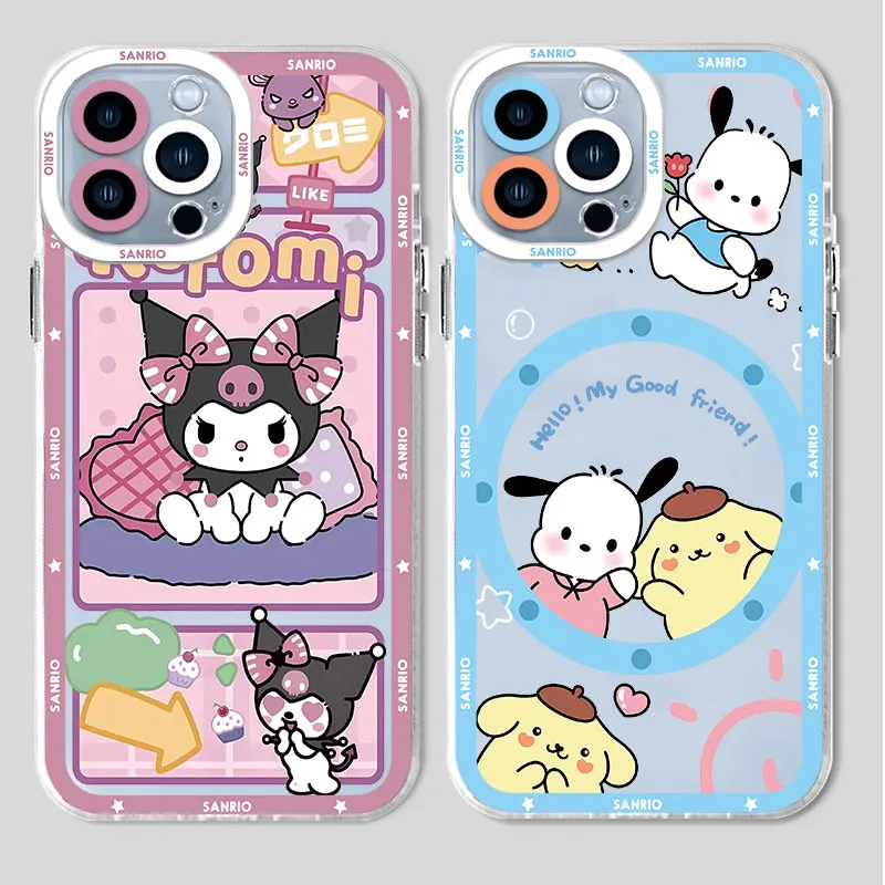 

Чехол Sanrio силиконовый прозрачный для Apple iPhone 13 Mini 12 Pro 15 Plus SE 14 Pro Max 7 8 XS Max 11 XR