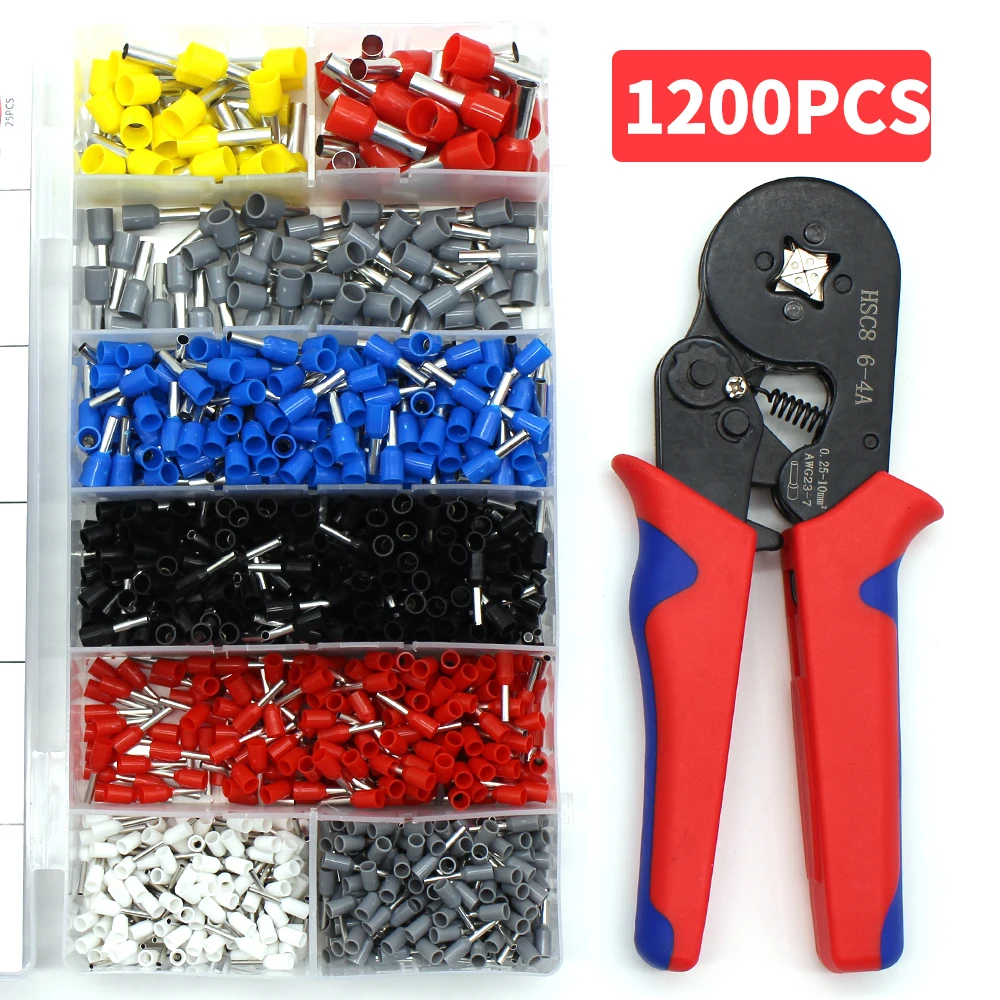 

Hexagonal Tubular Crimping Pliers Tools Wire Mini Ferrule Crimper Clamp Sets HSC8 6-4A 6-6A for Electrical Connector Repair Tips