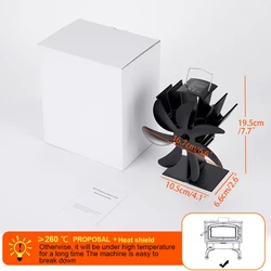 Eco-Friendly Aluminum Alloy 7-Blade Fireplace Fan - Silent, No Electricity Needed (Stove Fan)