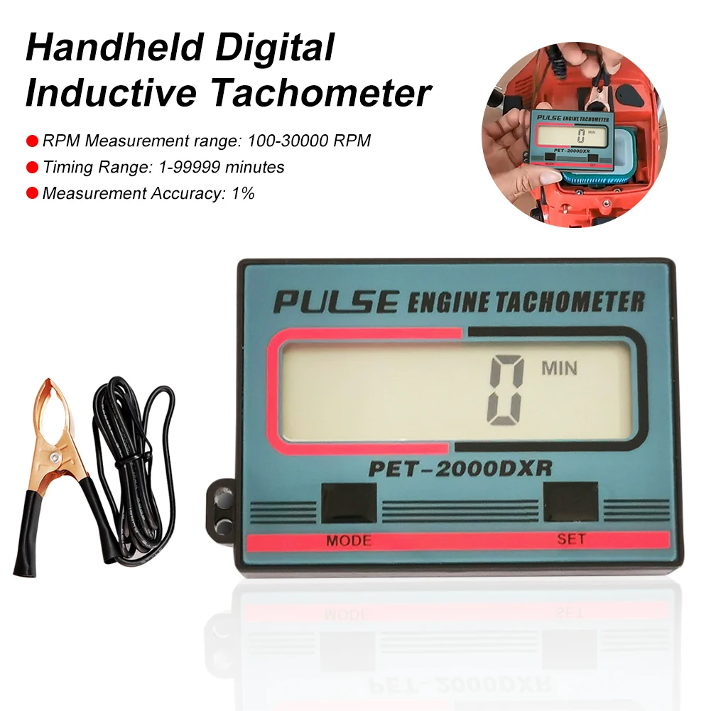 

Universal Car Engine Tachometer Motorcycle ATV Lawn Mower 2/4 Stroke Engine Spark Plugs 100-30000RPM For Chainsaw Mower Bike