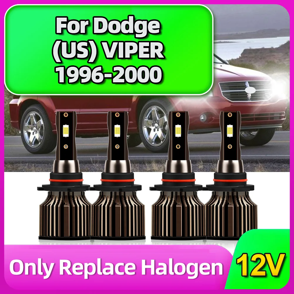 

LED Headlights CSP Car lights 150W 30000LM Auto Headlamp Turbo Bulbs 12V High Low For Dodge (US) VIPER 1996 1997 1998 1999 2000