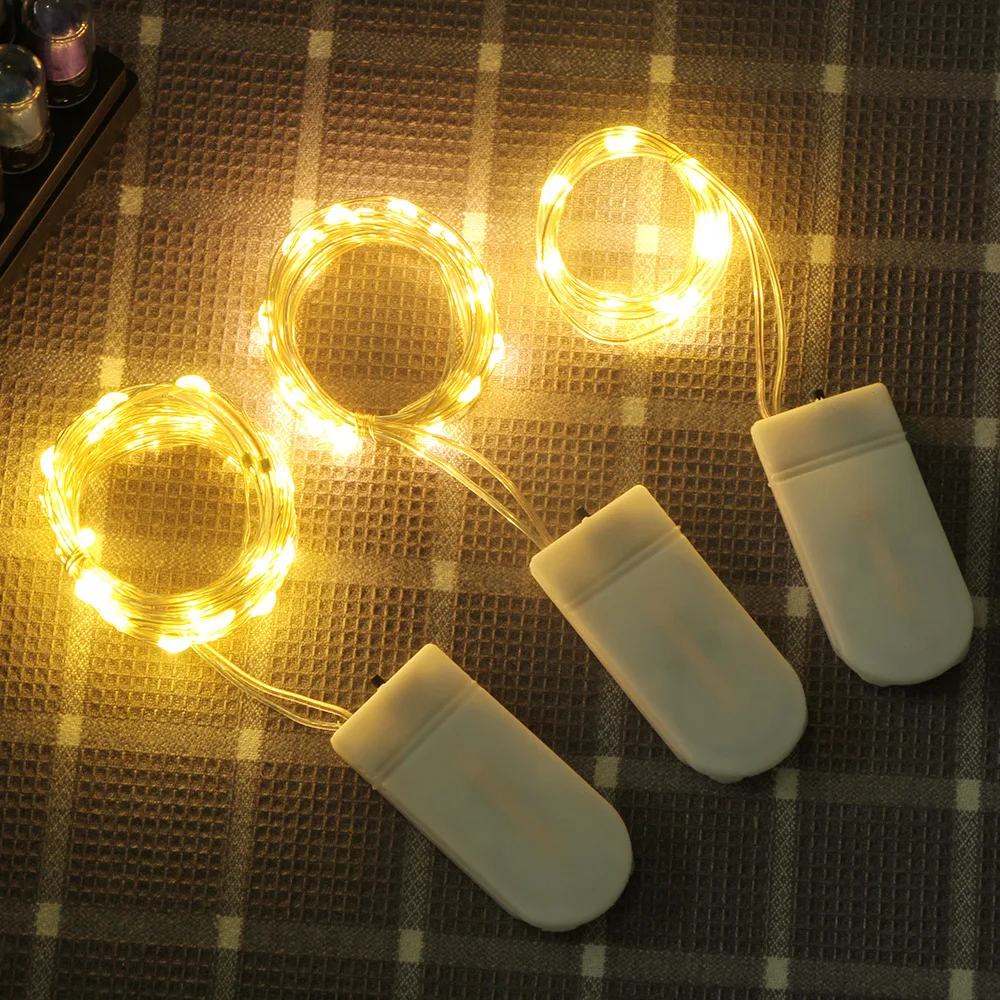 LED 구리 와이어 요정 조명, 방수 LED 스트링 조명, 배터리 작동, DIY 웨딩 파티, 크리스마스 장식 화환, 3 m, 5 m, 10m