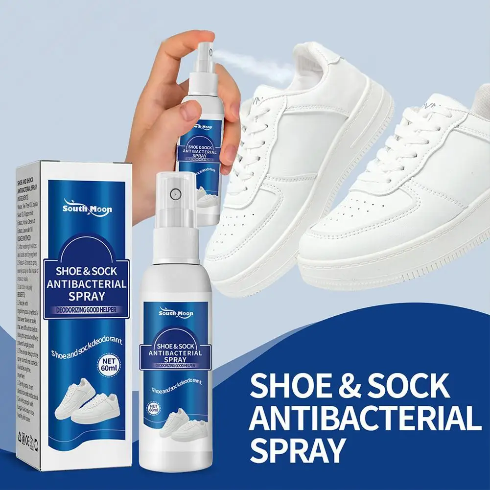 60ml Shoe Shock Antibacterial Spray Foot Odor Shoes Stink Freshener