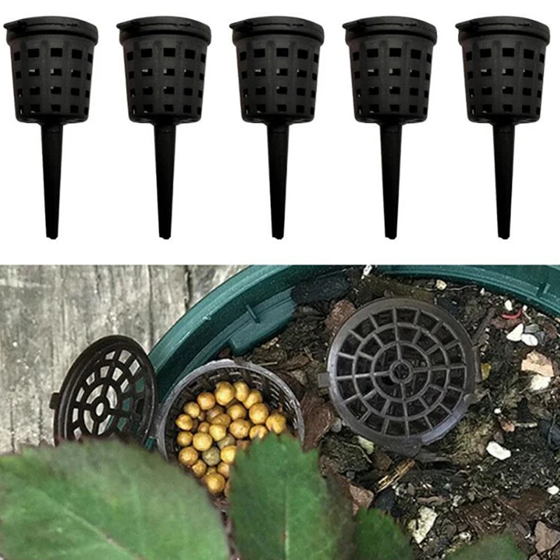 50pcs Plants Fertilizer Basket Fertilizer Mesh Box Pots Garden Nursery Pots Portable Aquarium with Lid Planting Nutrition Cups