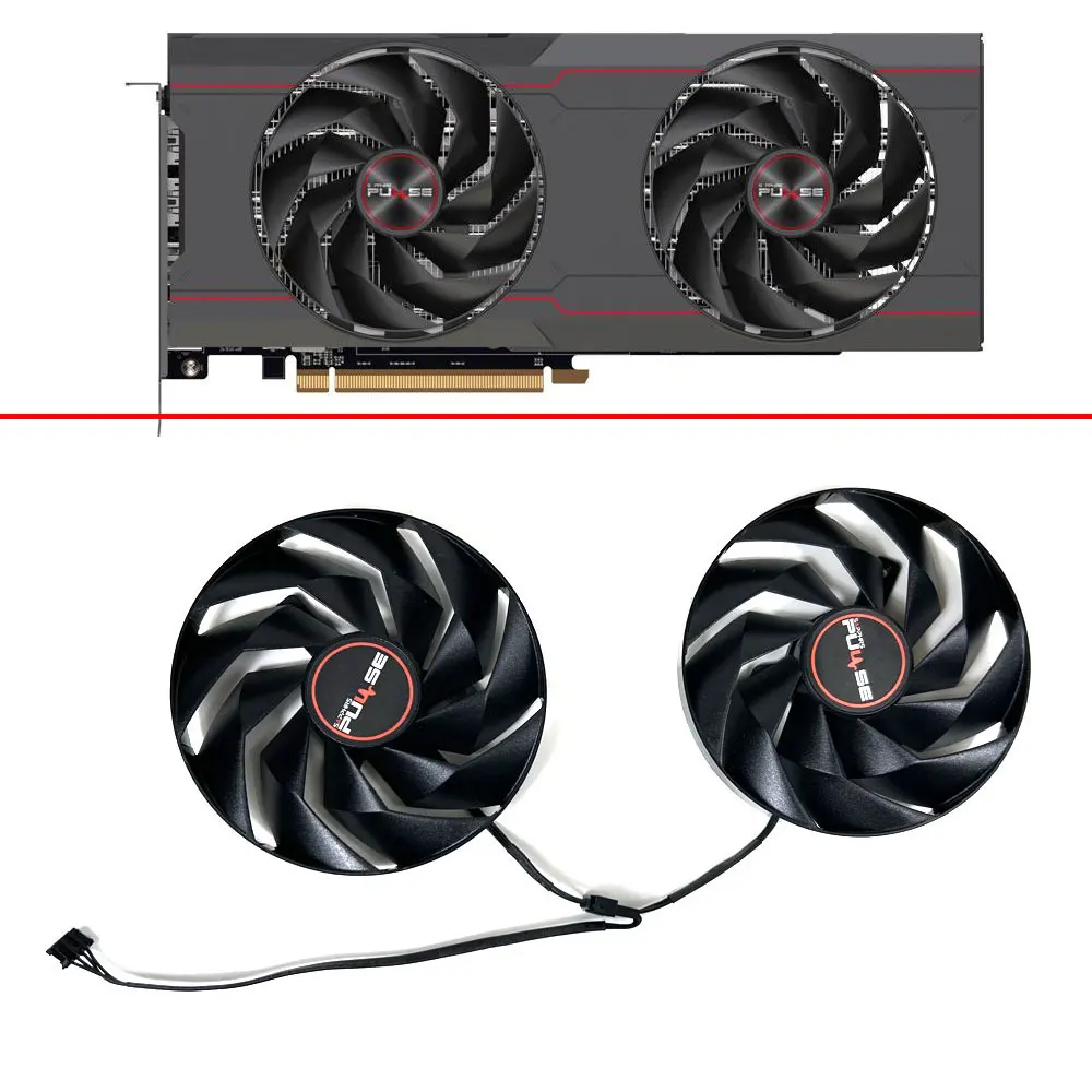 Ventola Di Raffreddamento 95Mm Muslimyrx6750Xt Ventola Per Scheda Video Per Sapphire Pulse Amd Radeon Rx 6750 Xt Ventola Di Ricambio Per Scheda Grafic