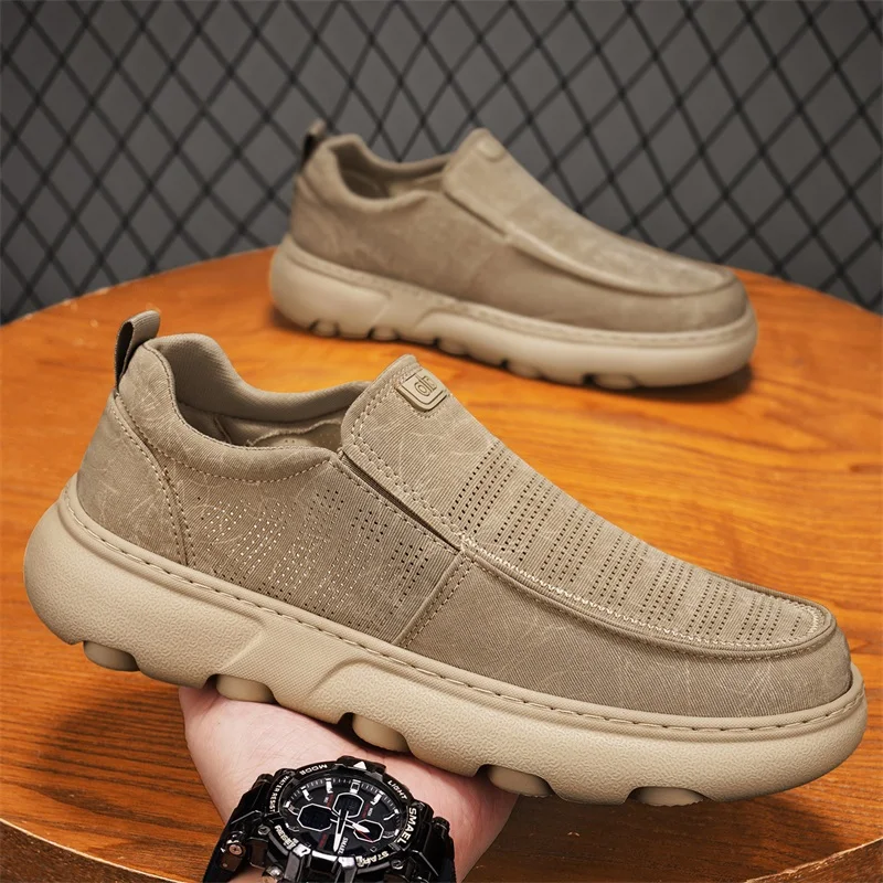 Herren-Loafer, handgenäht, einfarbig, lässig, schlicht, zum Hineinschlüpfen, für alle Jahreszeiten, geeignet zum Autofahren, für den Alltag, das Büro und Business_voghion.com