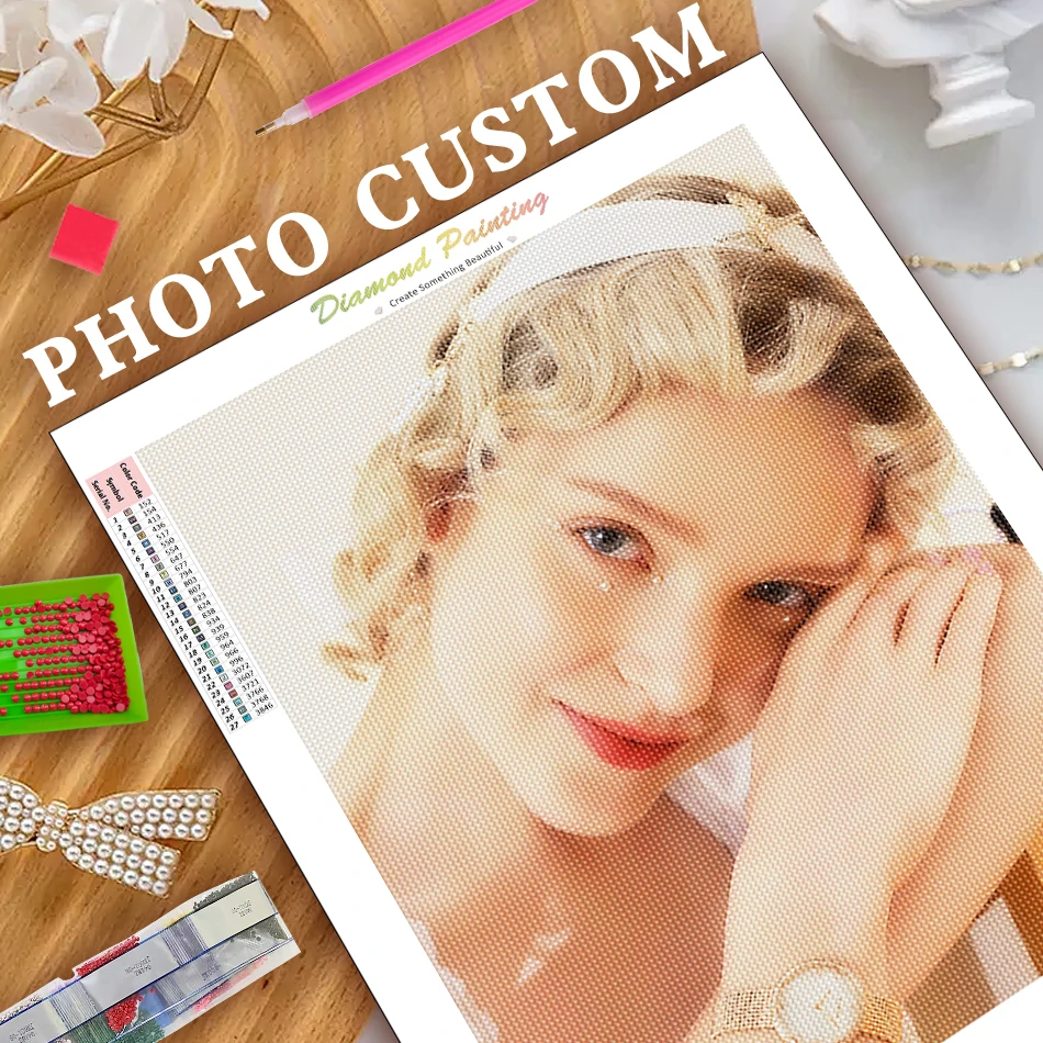 Photo Diamond Painting Full Square/Round Rhinestones Customize